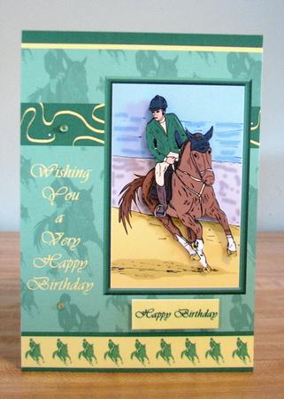 Showjumping (green) - A5 by Debbie Knechtel