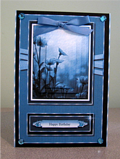 Blue Field of Dasies Pyramid Topper by Debbie Knechtel
