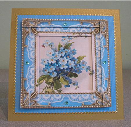 Forget Me Knots Spiral Edge Stacker Card Front by Debbie Knechtel