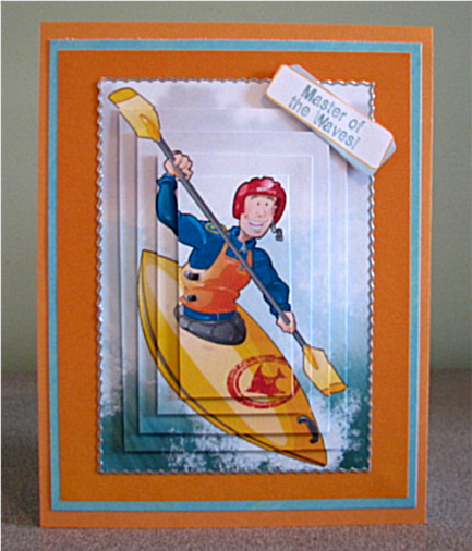 Canoe/kayak Dude Pyramid. by Debbie Knechtel