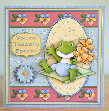 Toadally Special Birthday or Valentine Decoupage by Debbie Knechtel