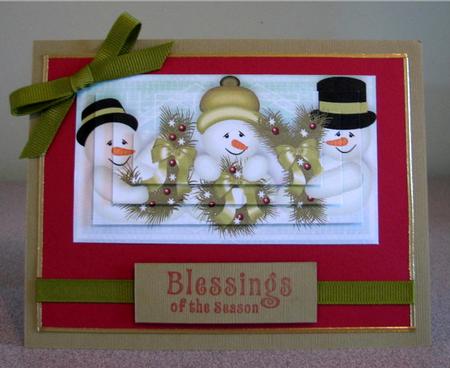 Christmas Joy Pyramid in Olive by Debbie Knechtel