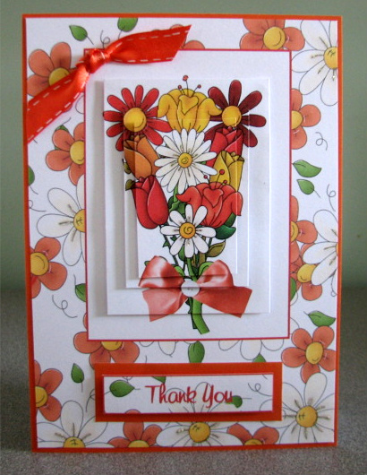 Daisy & Rose Flower Bouquet Pyramid by Debbie Knechtel