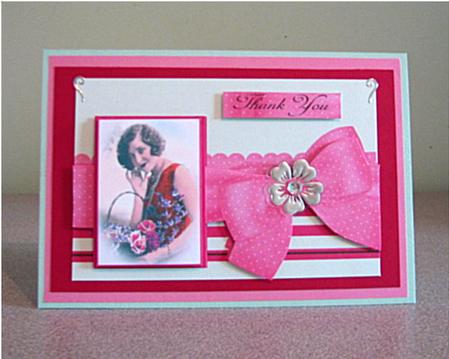 Design a Card 3 Vintage Lady , Cut ,sand, Ink and Apply To by Debbie Knechtel