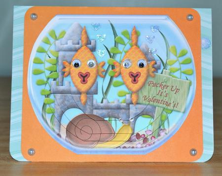 Pucker Up It's Valentine's Shape Card 1 by Debbie Knechtel
