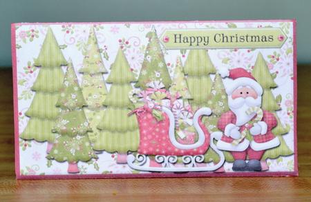 Santa and His Sleigh Money Wallet for Christmas by Debbie Knechtel