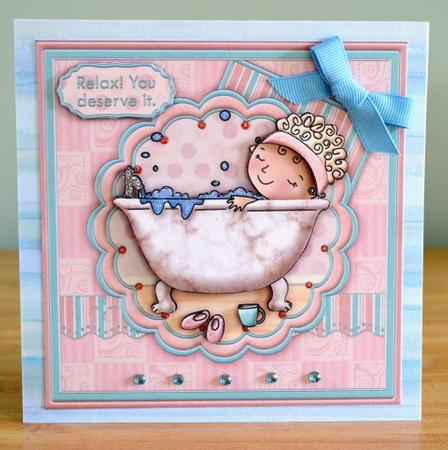 Warning! Soaking Causes Wrinkles Birthday Decoupage by Debbie Knechtel
