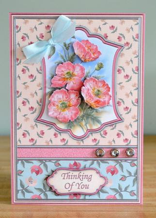 Painted Poppies Card Front & Decoupage by Debbie Knechtel