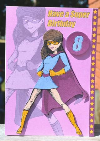 Supergirl! (pink) - A5 by Debbie Knechtel