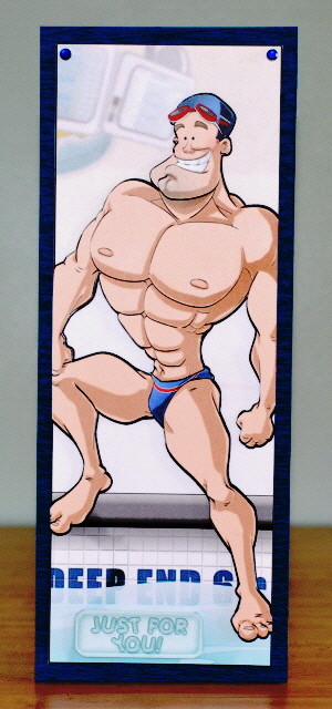 Swimmer Dude Large Dl by Debbie Knechtel