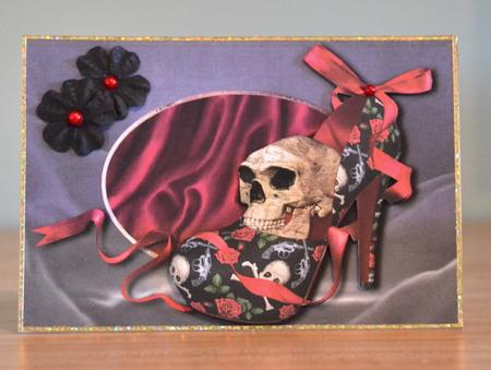 Gothic Diva Shoe & Skull - Guns 'n' Roses by Debbie Knechtel