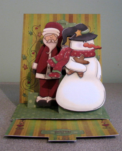 Santa and Snowman Pop-up Slider Card Kit by Debbie Knechtel