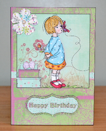 A Birthday Surprise Card Front and Decoupage by Debbie Knechtel