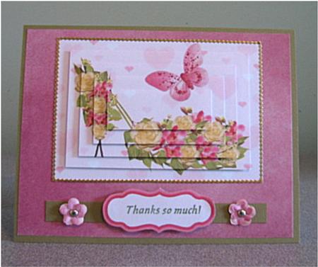 Carnation Shoe Floral Rectangle by Debbie Knechtel