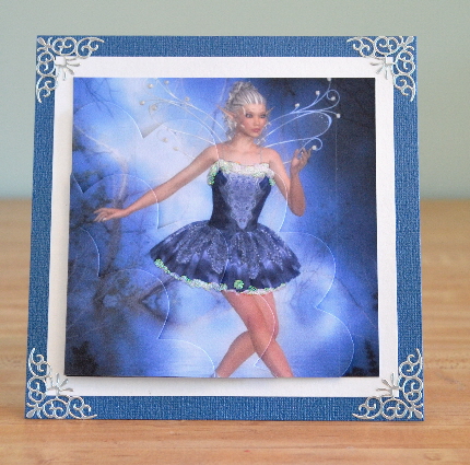 Ballerina Fairy Shell Edged Corner Stacker 1 by Debbie Knechtel