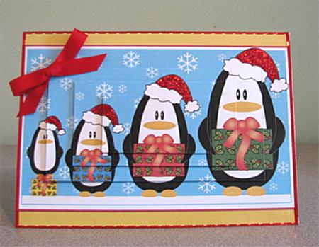 Christmas Penguins Topper by Debbie Knechtel