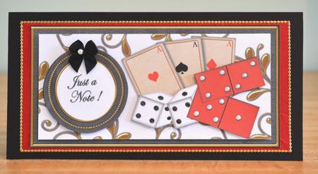 White Games Just a Note Dl Decoupage Topper by Debbie Knechtel