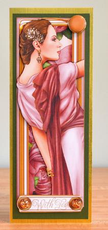 Art Deco Lady Pandore Dl (light Pink) by Debbie Knechtel