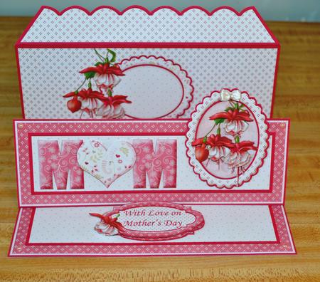 Fuchsias Easel Card Kit for Mum Mom or Mam by Debbie Knechtel