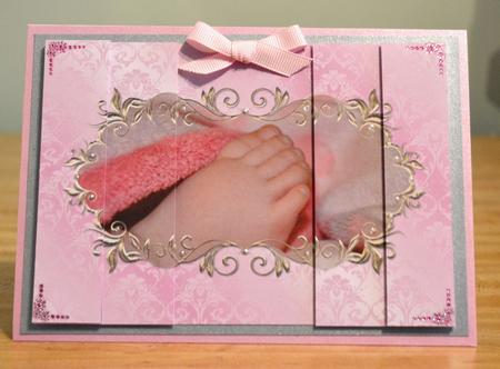 Baby Girl Feet Side Stacker by Debbie Knechtel