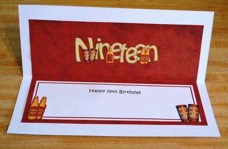 19th Birthday Large Dl Matching Large Dl Insert by Debbie Knechtel