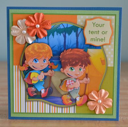 Your Tent or Mine Hiking Camping Topper & Decoupage by Debbie Knechtel