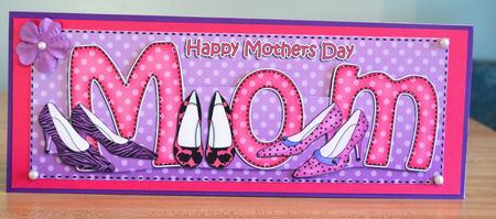 Large Dl Mothers Day Mom Shoes Quick Card 3D Decoupage by Debbie Knechtel