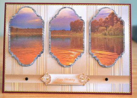 Lake View at Sunset Panel Card by Debbie Knechtel
