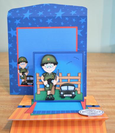 3D Army Cadet Gazza Pull N Slide Kit with 3D Decoupage by Debbie Knechtel