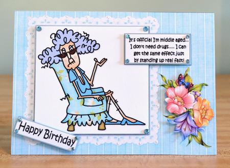 Stella is Officially Middle Aged Quick Card by Debbie Knechtel
