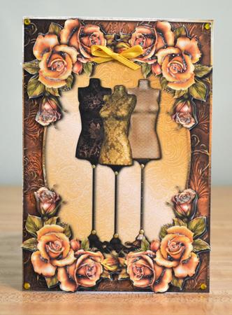 Vintage Dressforms & Roses + Extra Plaque by Debbie Knechtel
