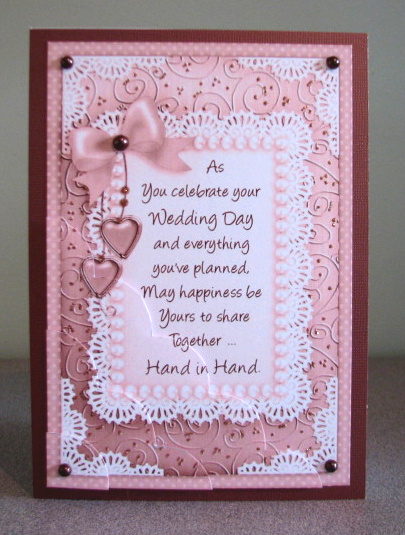A5 Wedding Day Quick Card Scalloped Corner Side Stacker by Debbie Knechtel