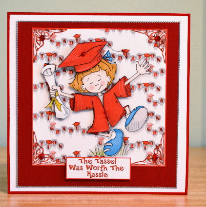 Sassy Red Graduation by Debbie Knechtel