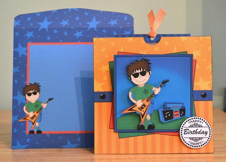 3D Rock Star Jaz Pull N Slide Kit with 3D Decoupage by Debbie Knechtel