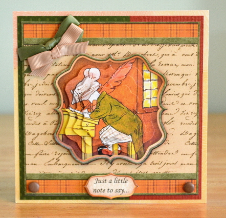 Note from Mouse Card Topper & Pyramage by Debbie Knechtel