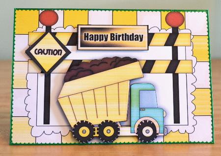 On a Construction Site with Dumper Truck by Debbie Knechtel
