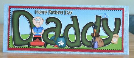 Large Dl Happy Fathers Day Daddy Card & 3D Decoupage by Debbie Knechtel