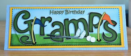 Happy Birthday Gramps Large Dl 3D Decoupage by Debbie Knechtel
