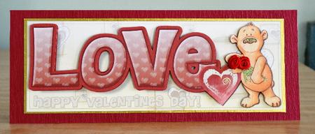 Hunni Bear Love Large Dl Valentines Day. by Debbie Knechtel