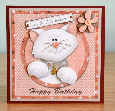 Wishing You a Purrrrr-fect Day Cats Whiskers Card and Insert by Debbie Knechtel