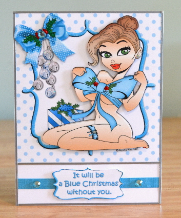 All Wrapped Up for Christmas Blue Sexy One by Debbie Knechtel
