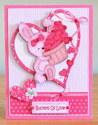 Buckets Full of Love Quick Card by Debbie Knechtel