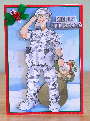 Christmas Army Dude by Debbie Knechtel