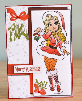 Merry Kissmas Quick Card by Debbie Knechtel