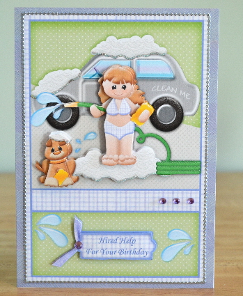 Car Wash Queen Topper & Decoupage by Debbie Knechtel