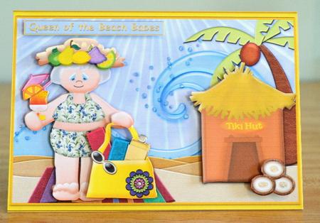 Queen of the Beach Babes Decoupage by Debbie Knechtel