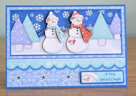 Mr and Mrs Snowman Christmas Decoupage by Debbie Knechtel