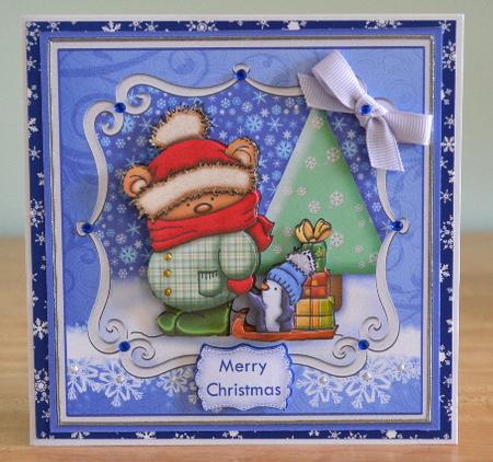 Hold My Hand Christmas Card Topper & Decoupage by Debbie Knechtel