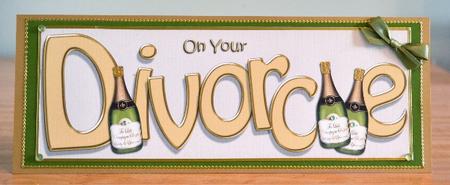 Large Dl Divorce Quick Card N 3D Decoupage by Debbie Knechtel