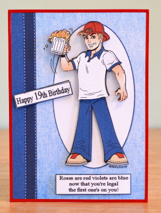 Cheers Dude Happy 18th, 19th, 21st Birthday by Debbie Knechtel